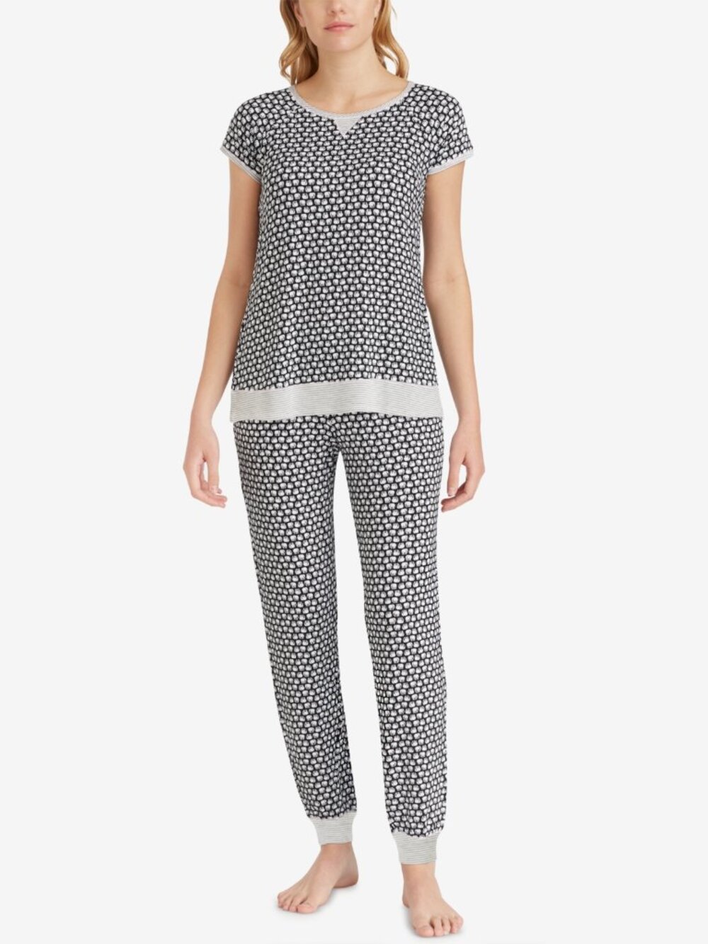 Layla Womens Scoop Neck Printed Pajama Top Only 1-Piece